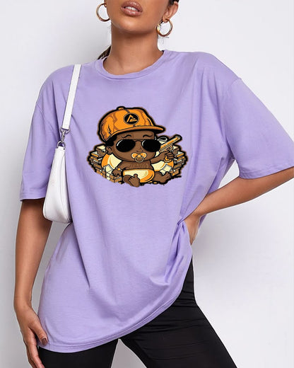Cute Chill Bear__ female Relaxed Fit T-shirt