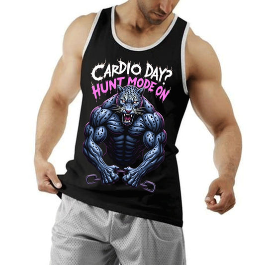Cardio Day Gym Black Trendy Tank Top