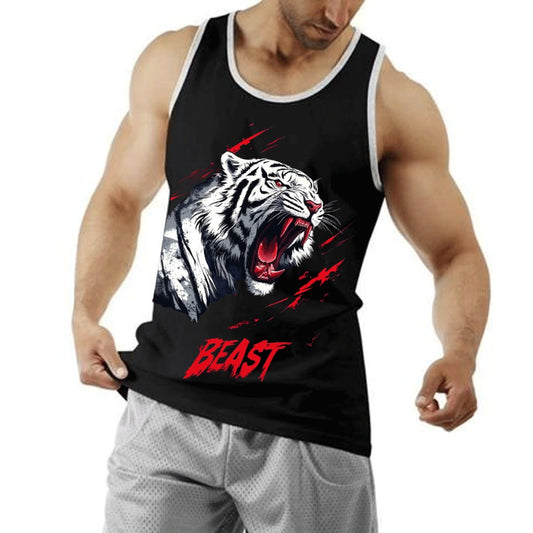 Beast Gym Black Trendy Tank Top