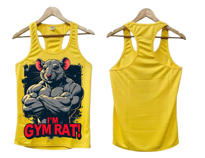 Gym  Rat Yellow Trendy Tank Top