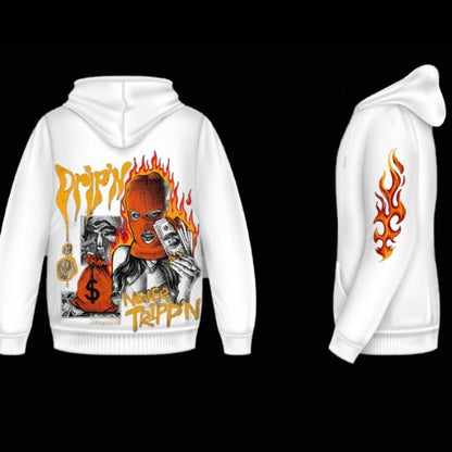 Never Trippn__ Black Hoddie