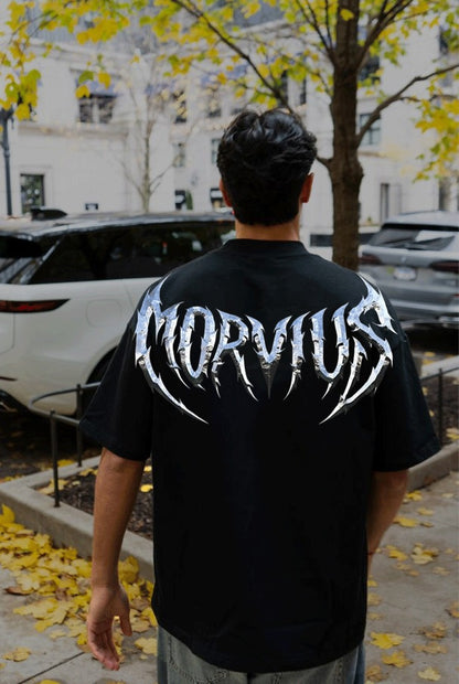Black (MORVIS) Printed T-shirt