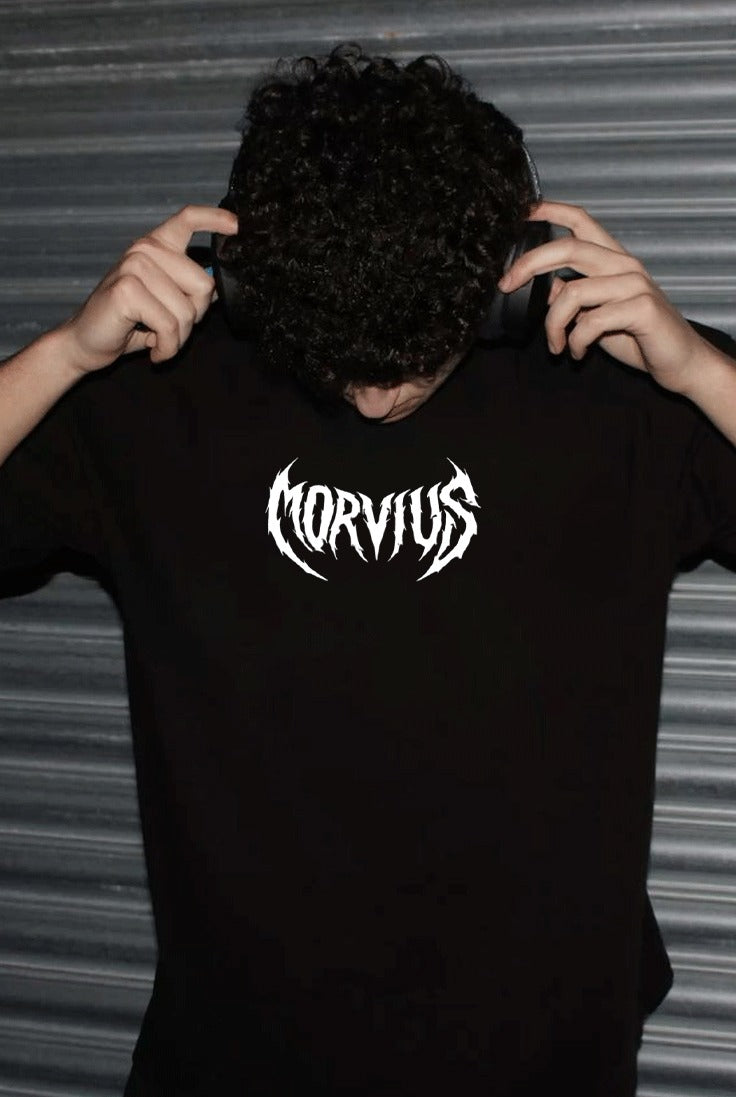 Black (MORVIS) Printed T-shirt