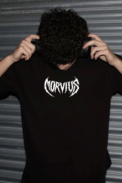 Black (MORVIS) Printed T-shirt