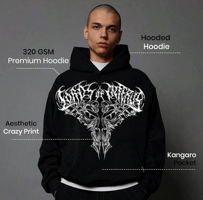 Black Pinted Hoddie And Trouser