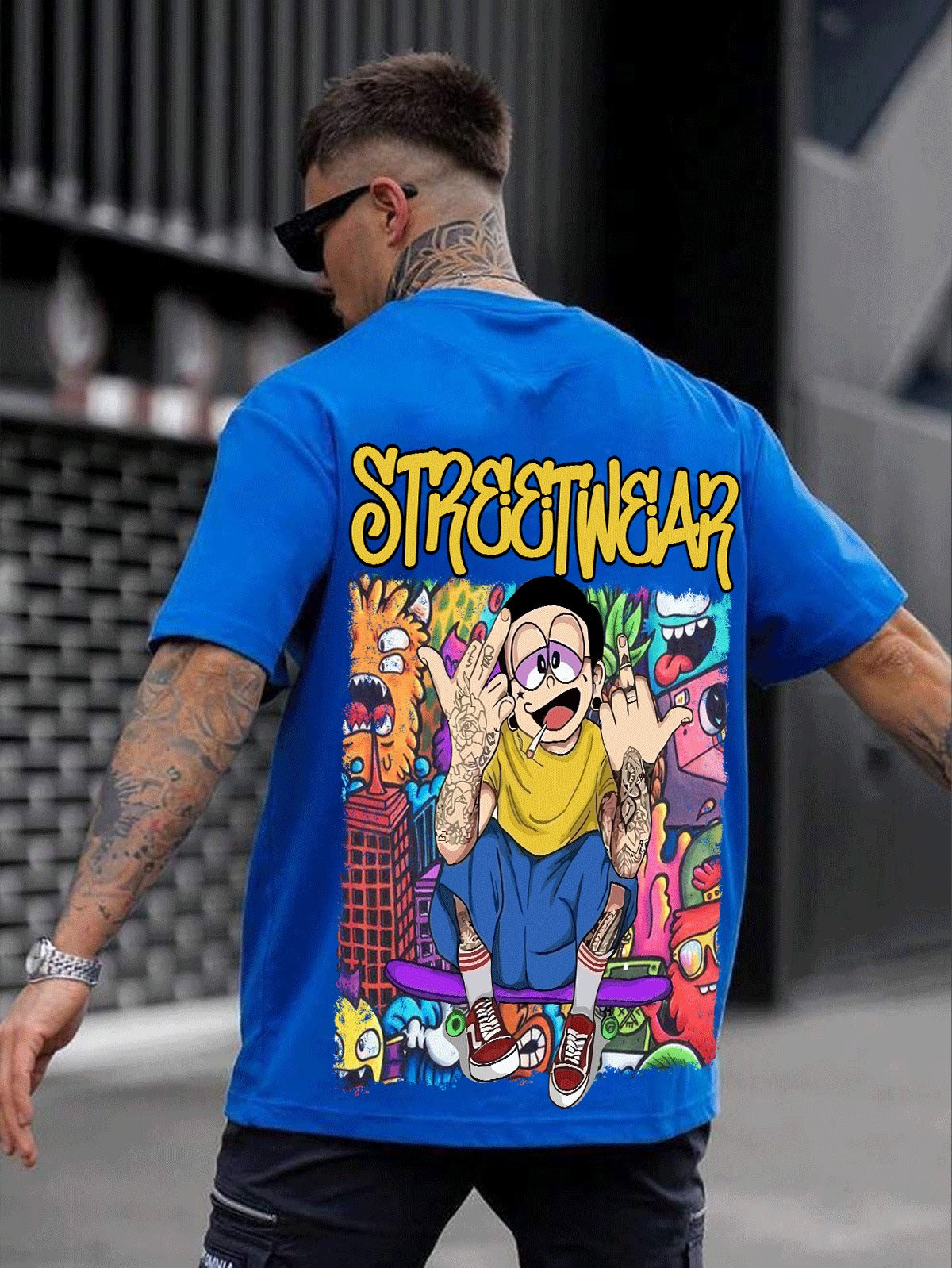 nobita blue chill t-shirt