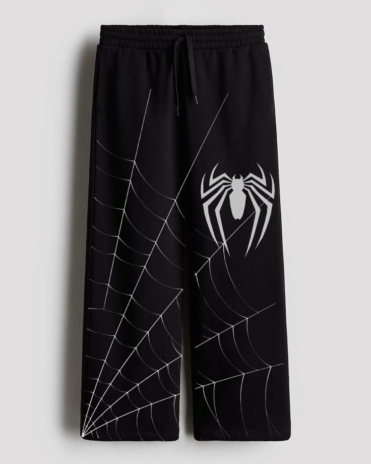 black spider printed trouser