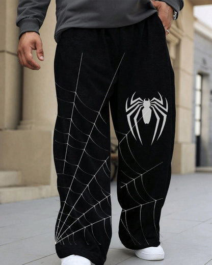 black spider printed trouser